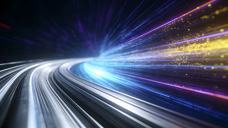 疾驰前进形成的光轨 疾驰前进形成的光轨