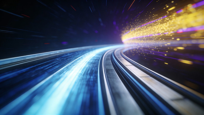 极速前进形成的光轨 极速前进形成的光轨