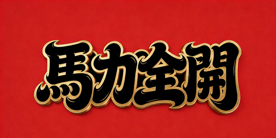 马力全开艺术字 马力全开艺术字