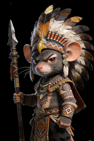 鼠战士,身披战甲持长矛 鼠战士,身披战甲持长矛