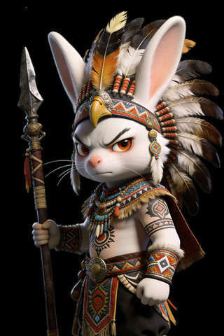 兔战士持矛造型形象独特 兔战士持矛造型形象独特