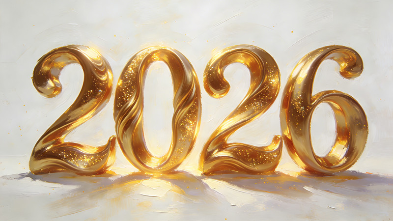 2026金色立体字 2026金色立体字