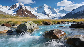 ѩɽɽ���µ��峺Ϫ��