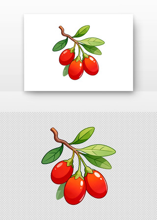 枸杞卡通插画 枸杞卡通插画