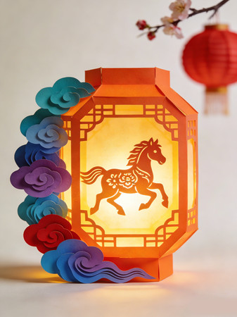 2026马年元宵节新年春节纸雕灯笼素材 2026马年元宵节新年春节纸雕灯笼素材