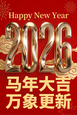 2026年马年大吉新年春节喜庆海报素材 2026年马年大吉新年春节喜庆海报素材