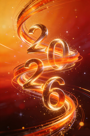 2026艺术字体发光艺术字体海报素材背景 2026艺术字体发光艺术字体海报素材背景