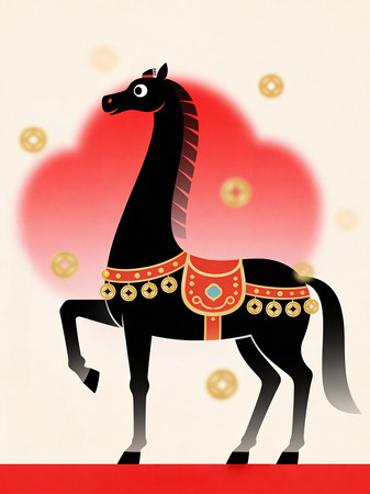 生肖马年主题的中式剪纸艺术 生肖马年主题的中式剪纸艺术