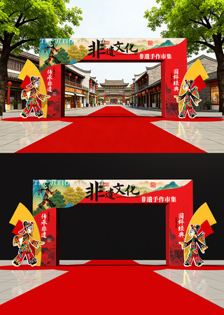 原创非遗文化拱门设计 原创非遗文化拱门设计