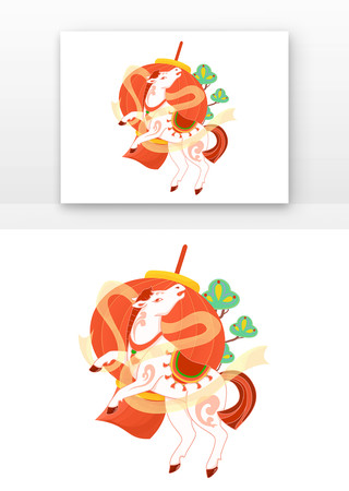 手绘马年马儿图片 手绘马年马儿图片