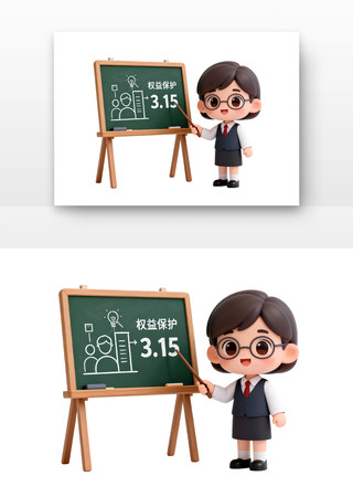 维权知识小老师315消费者权益日卡通 维权知识小老师315消费者权益日卡通