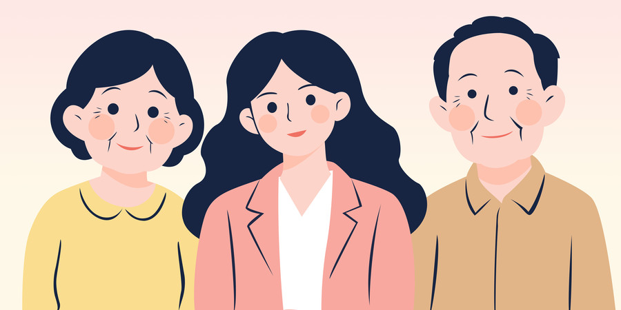 һ���˼�ͥ�ְ�����Ů�������Լ��ƽ��廭