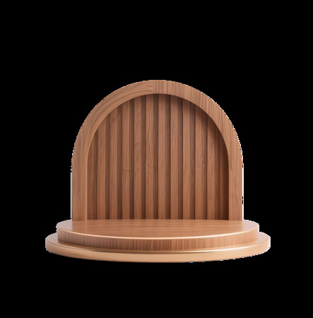 3D渲染木质展示台陈列台场景背景素材 3D渲染木质展示台陈列台场景背景素材