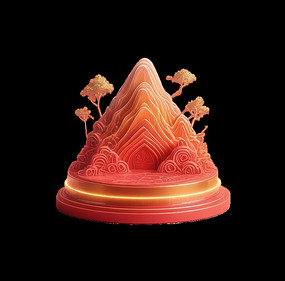 3D��Ⱦ�й���ɽ����ľ��̨Ԫ��