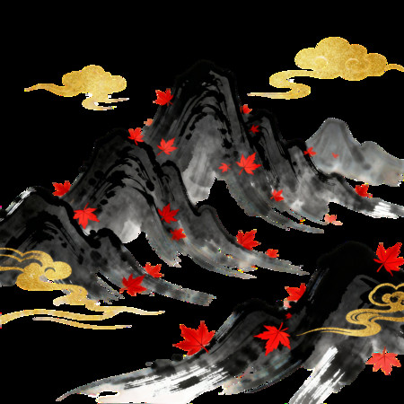 ˮī����й�ɽˮ��Ҷ�廭�ز�