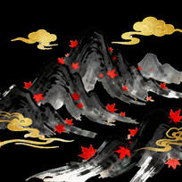 ˮī����й�ɽˮ��Ҷ�廭�ز�