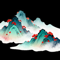 ˮī��ɽˮ������Ҷ�廭�ز�