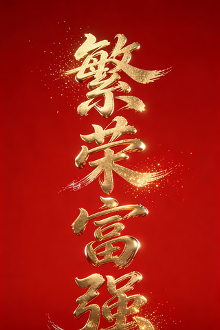 繁荣富强立体字 繁荣富强立体字