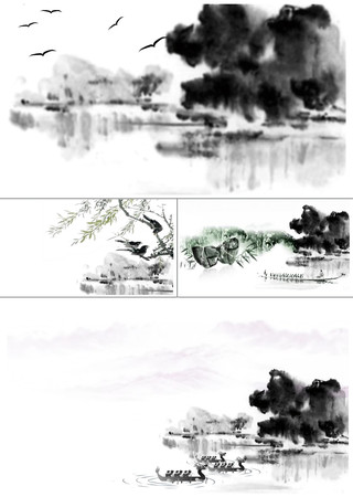 端午节水墨动画素材 端午节水墨动画素材