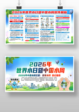 2026年世界水日中国水周主题展板 2026年世界水日中国水周主题展板
