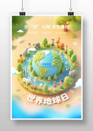 世界地球宣传日公益海报 世界地球宣传日公益海报