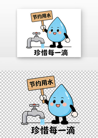 节约用水世界水日元素 节约用水世界水日元素