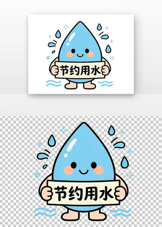 节约用水水滴元素 节约用水水滴元素