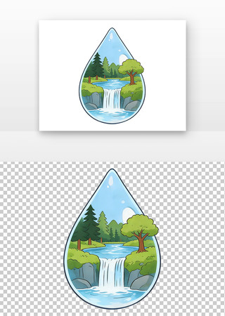 节约用水水滴元素 节约用水水滴元素