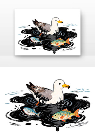 石油泄漏灾难世界地球日卡通 石油泄漏灾难世界地球日卡通