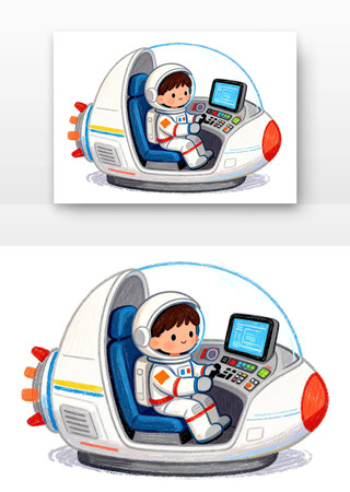 航天职业体验中国航天日卡通 航天职业体验中国航天日卡通