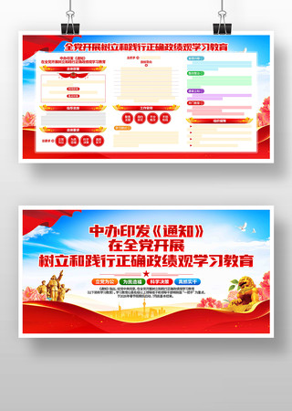 划重点树立践行正确政绩观学习教育党建展板 划重点树立践行正确政绩观学习教育党建展板