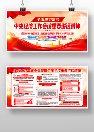 解读2026年中央经济工作会议精神展板 解读2026年中央经济工作会议精神展板