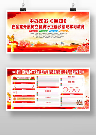 开展树立和践行正确政绩观学习教育展板 开展树立和践行正确政绩观学习教育展板