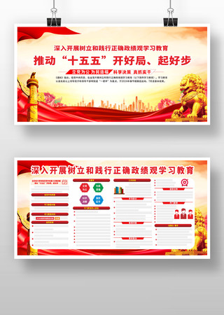 正确政绩观学习教育党建风宣传栏 正确政绩观学习教育党建风宣传栏