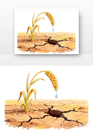 最后一滴水滴手绘插画 最后一滴水滴手绘插画