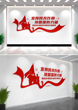 发挥民兵作用民兵之家文化墙 发挥民兵作用民兵之家文化墙