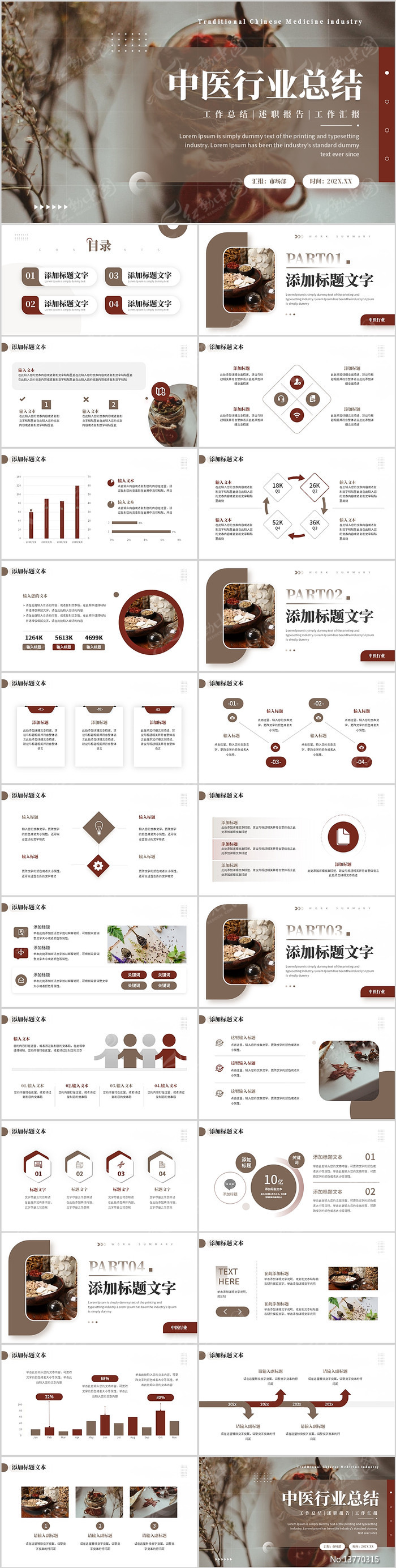 ��ɫ��Լ��ҽ��ҵ�����ܽ�PPTģ��