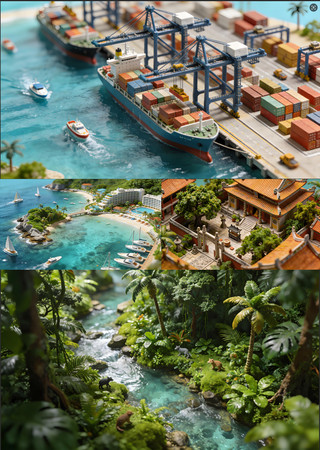 微缩模型海南风光 微缩模型海南风光