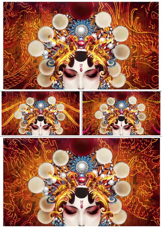 中国风戏曲京剧人物舞台背景 中国风戏曲京剧人物舞台背景