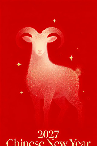 2027年羊年春节海报宣传背景 2027年羊年春节海报宣传背景