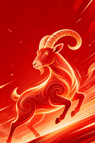 2027年羊年海报背景 2027年羊年海报背景