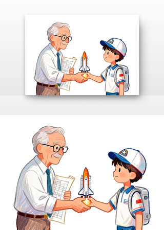 传承航天梦想中国航天日卡通 传承航天梦想中国航天日卡通