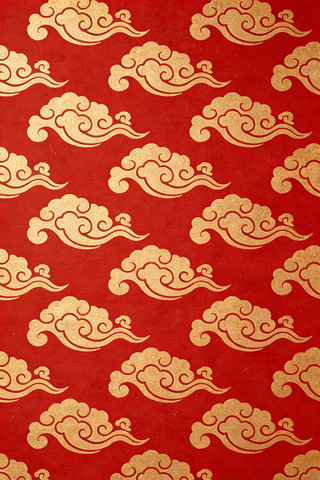 红色金纹传统中式图案 红色金纹传统中式图案