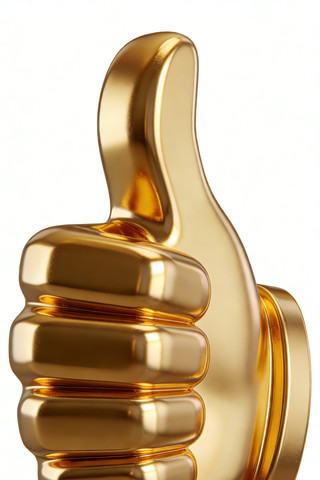 金色点赞图标 金色点赞图标