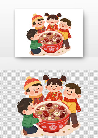 腊八节腊八粥插画 腊八节腊八粥插画