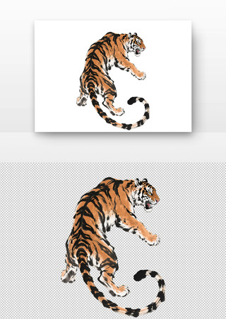 水墨风格老虎 水墨风格老虎