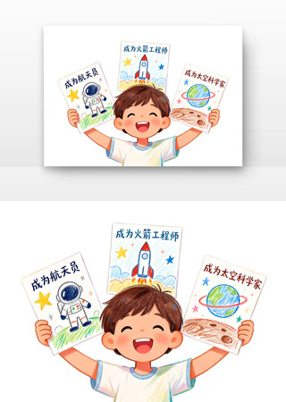我的航天梦想中国航天日卡通 我的航天梦想中国航天日卡通