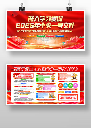 2026年中央一号文件党建展板 2026年中央一号文件党建展板