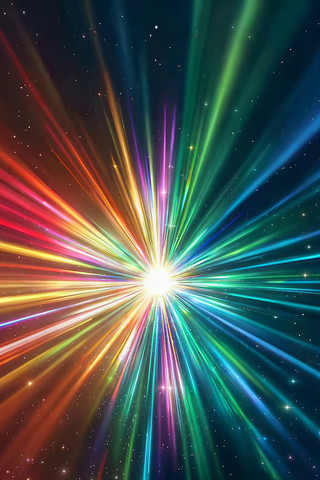 彩色光线放射效果素材 彩色光线放射效果素材