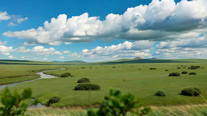 草原自然风光远景 草原自然风光远景